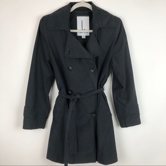 Larry Levine Jackets & Blazers - Larry Levine Navy Trench Coat